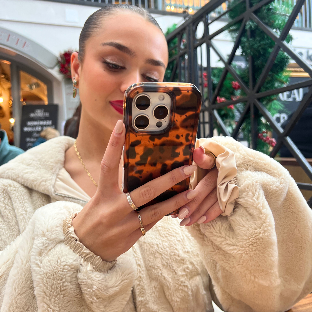 Leopar Desenli Telefon Kılıfı