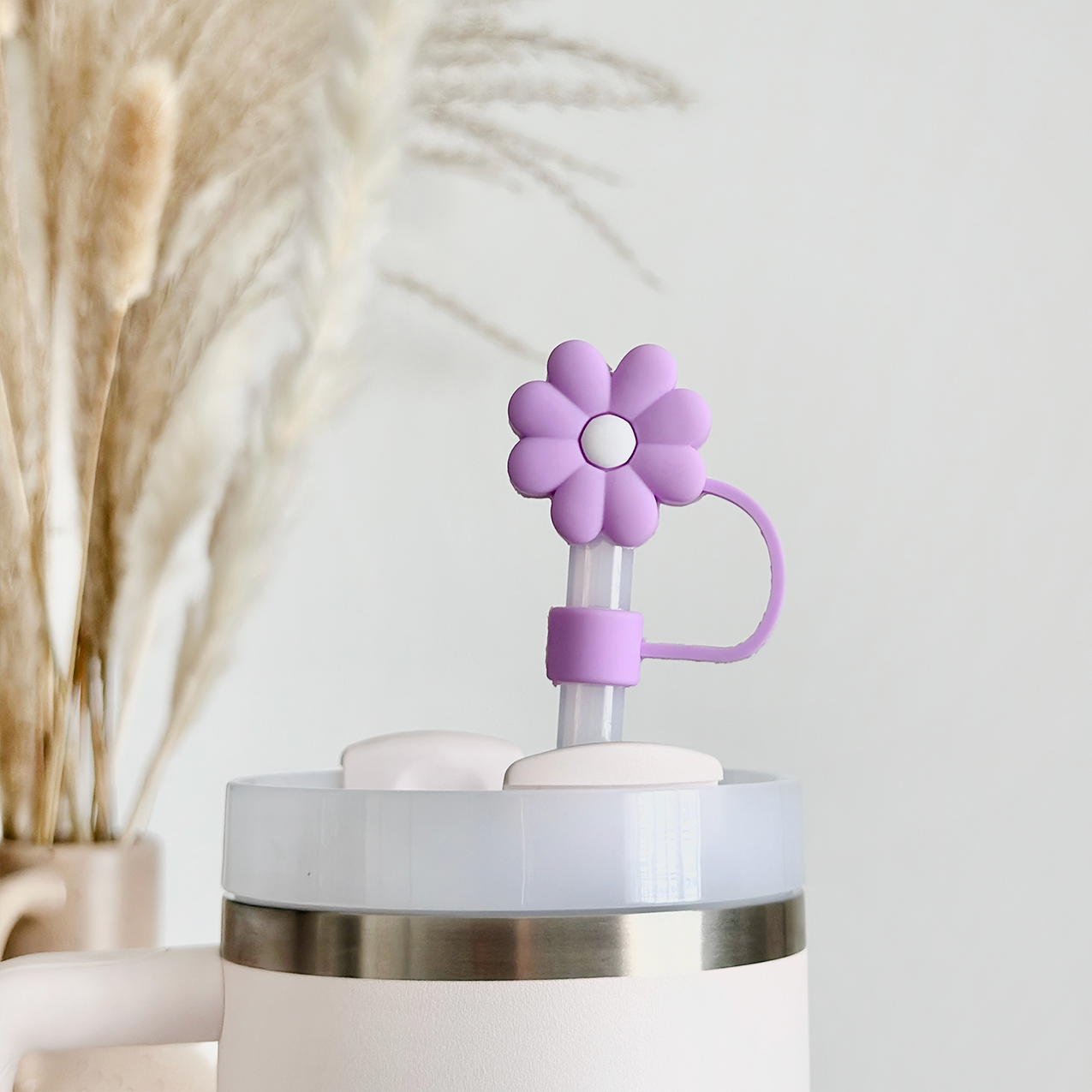 Leylak Çiçeği Desenli Hasır Örtü