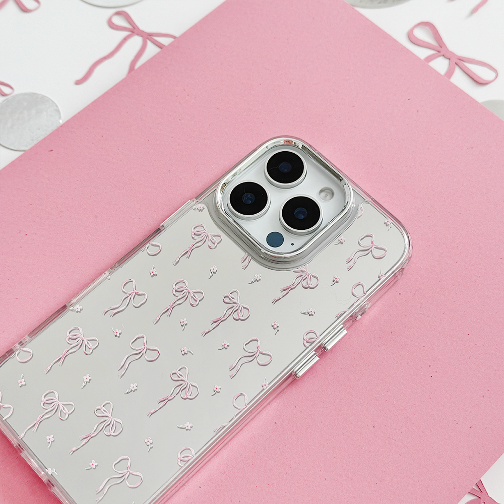 Mirror Phone Case - Dainty Bows