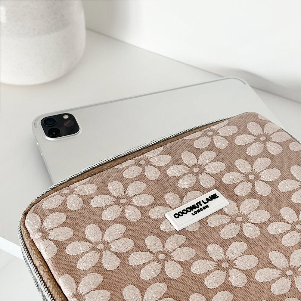 Mocha Flower iPad Sleeve