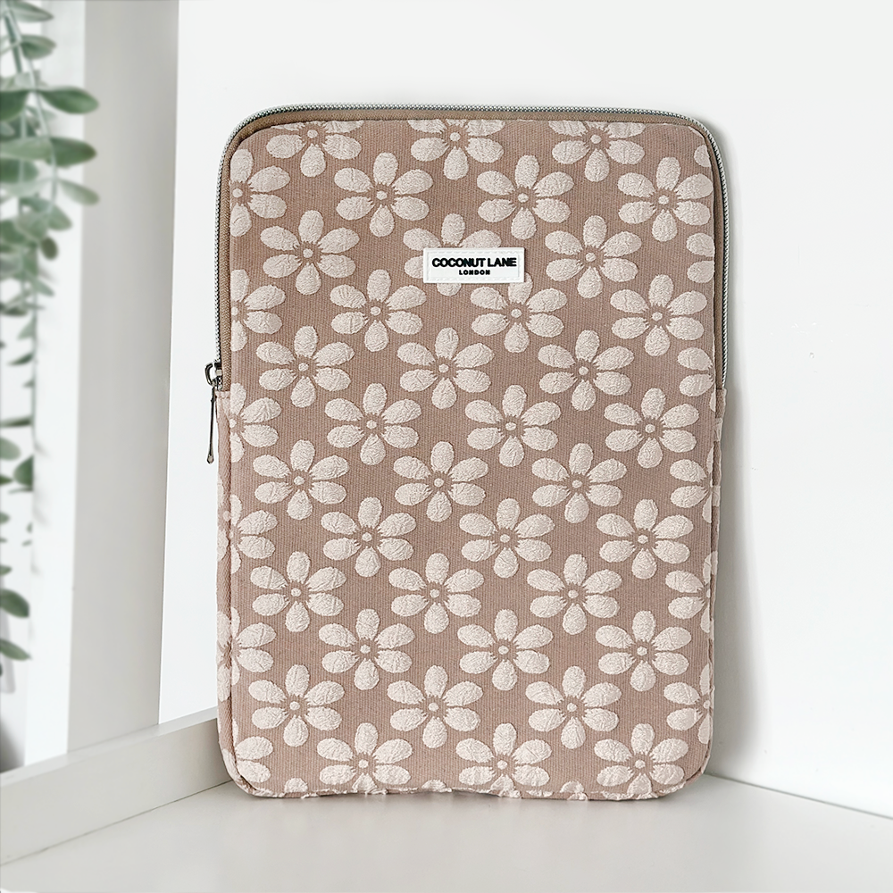 Mocha Flower iPad Sleeve