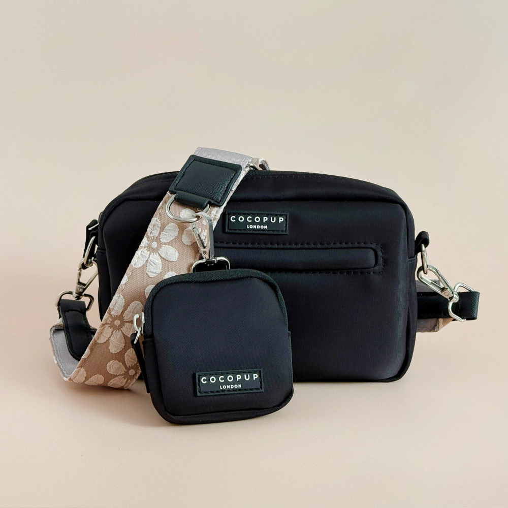 Köpek Gezdirme Çantası Seti - Mocha Çiçeği