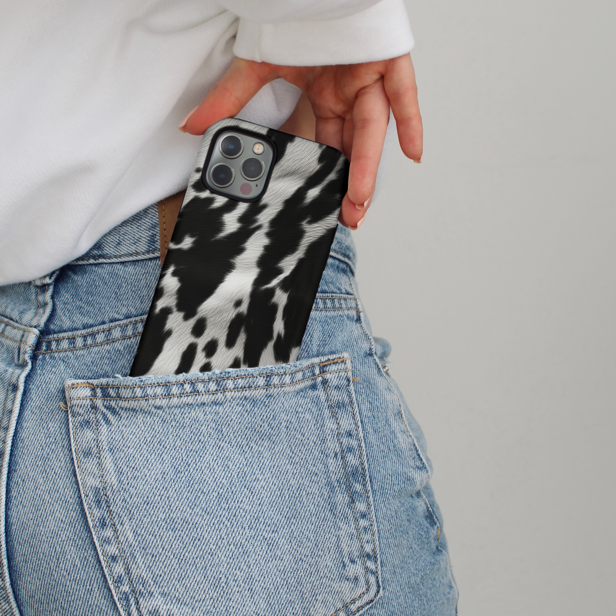 Tough Phone Case - Monochrome Moo