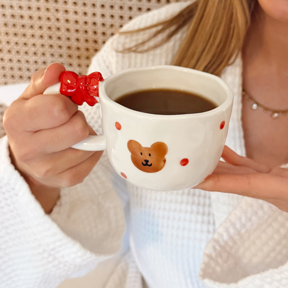 Ayıcık Temalı Sevimli Kupa ve Tost Tabağı Seti