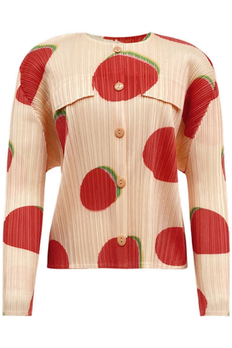 Slim-fitting printed long-sleeved skirt set