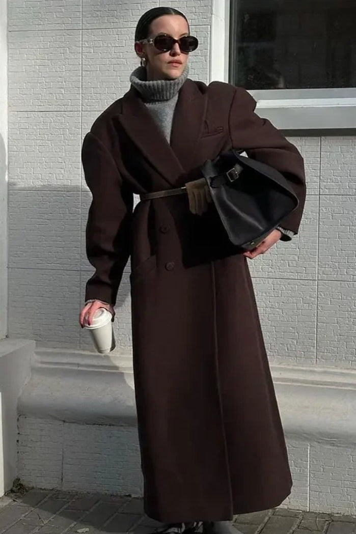 Double Breasted Lapel Coat