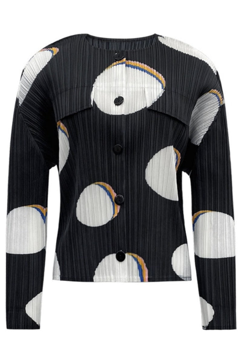 Slim-fitting printed long-sleeved skirt set