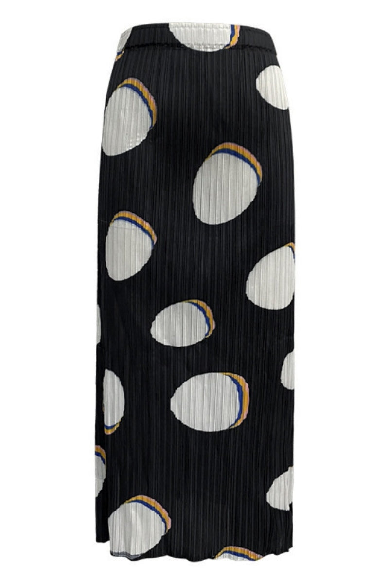 Slim-fitting printed long-sleeved skirt set