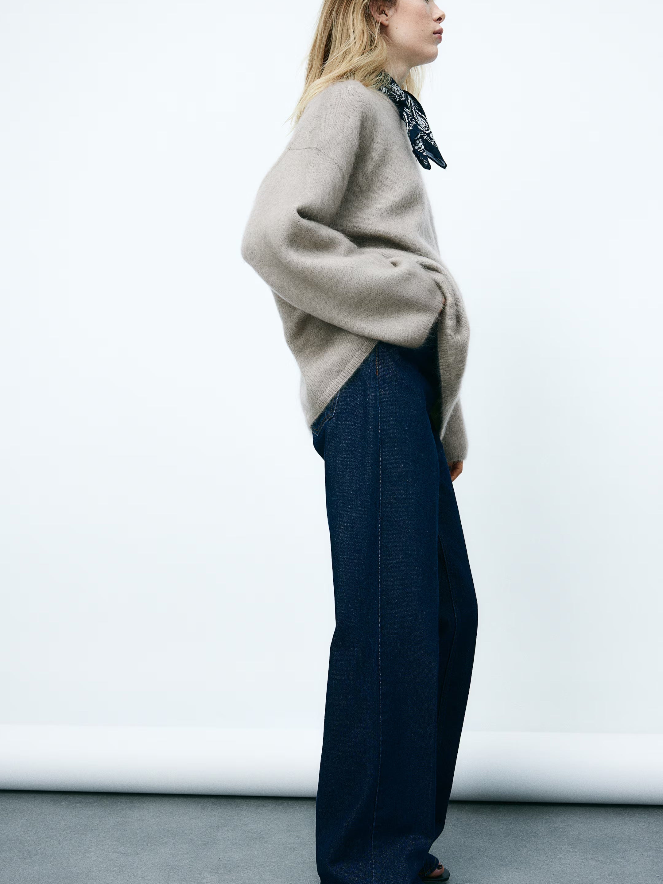 Cozy Knit Sweater & Ruffled White Shorts Set