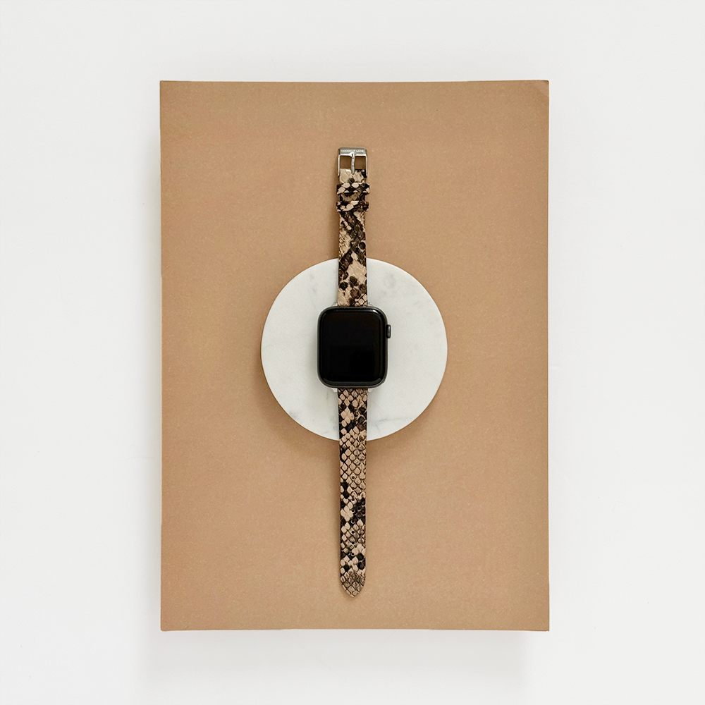 Vegan Textured PU Leather Apple Watch Strap - Snake