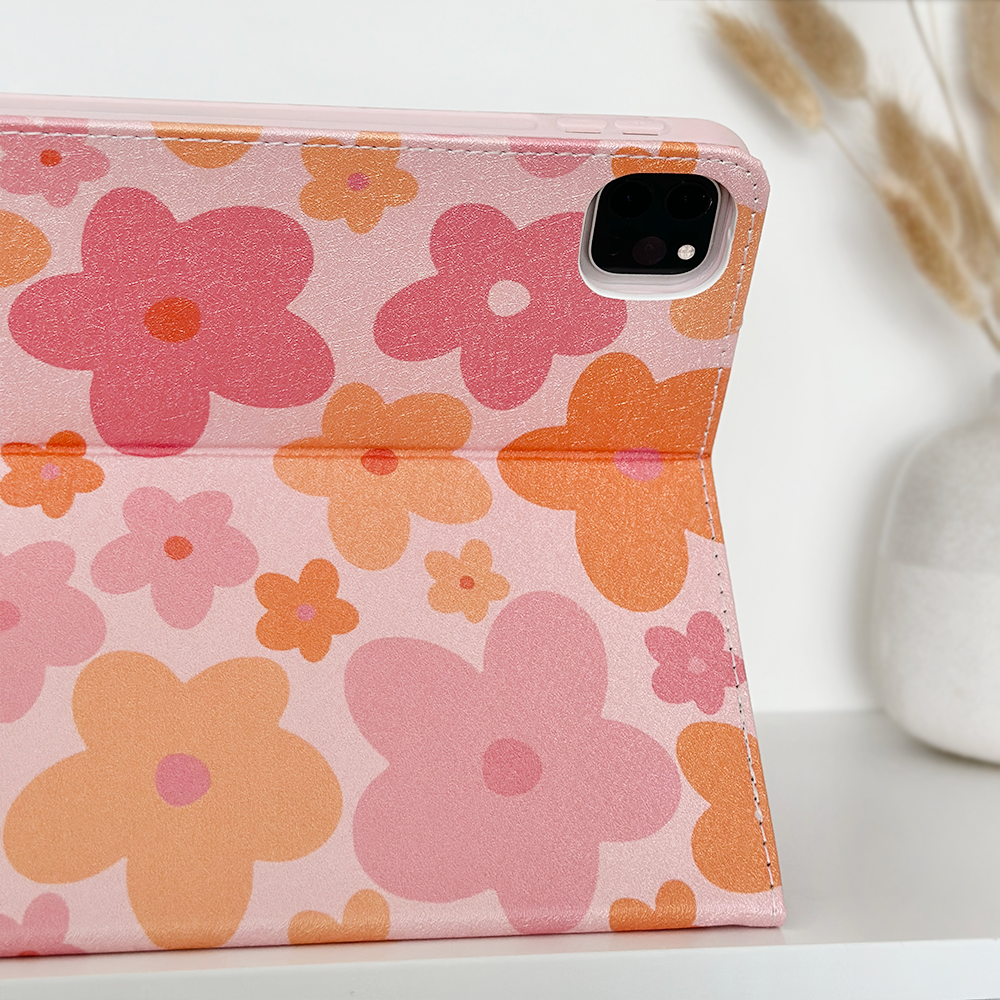 Pink & Orange Bloom iPad Case