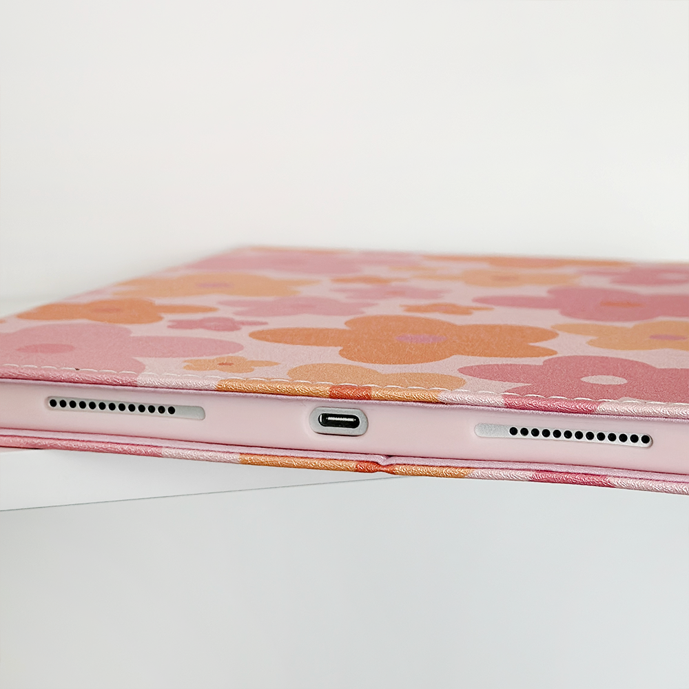 Pink & Orange Bloom iPad Case