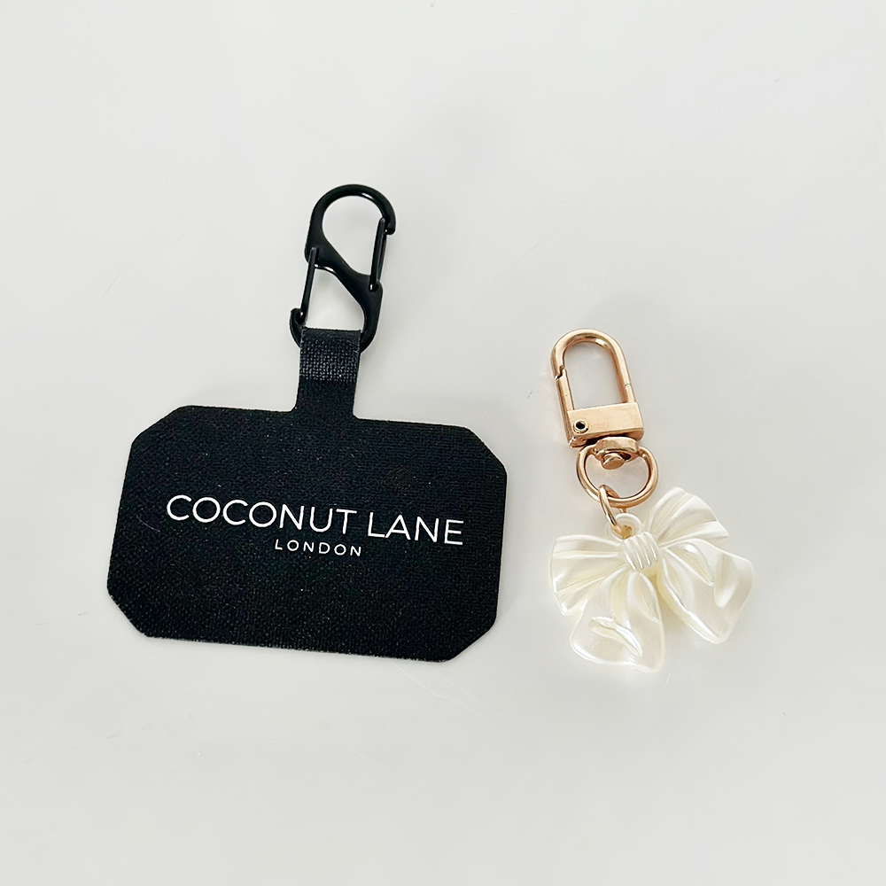 İnci Kurdeleli Telefon Anahtarlık Seti