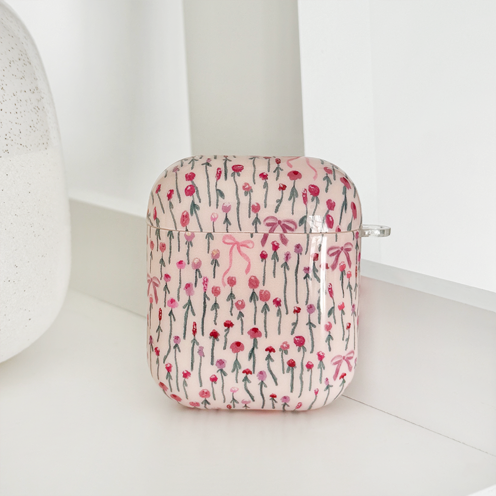 Airpods Case - Peony Bow