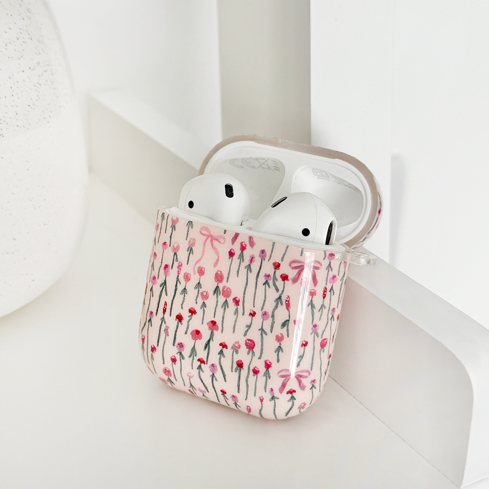 Airpods Case - Peony Bow