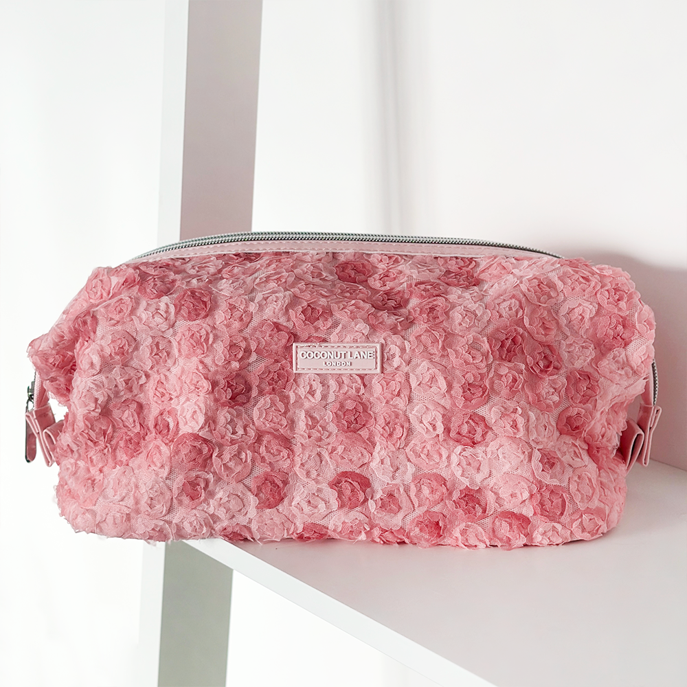 Genişletilebilir Makyaj Çantası - Şakayık Çiçeği 