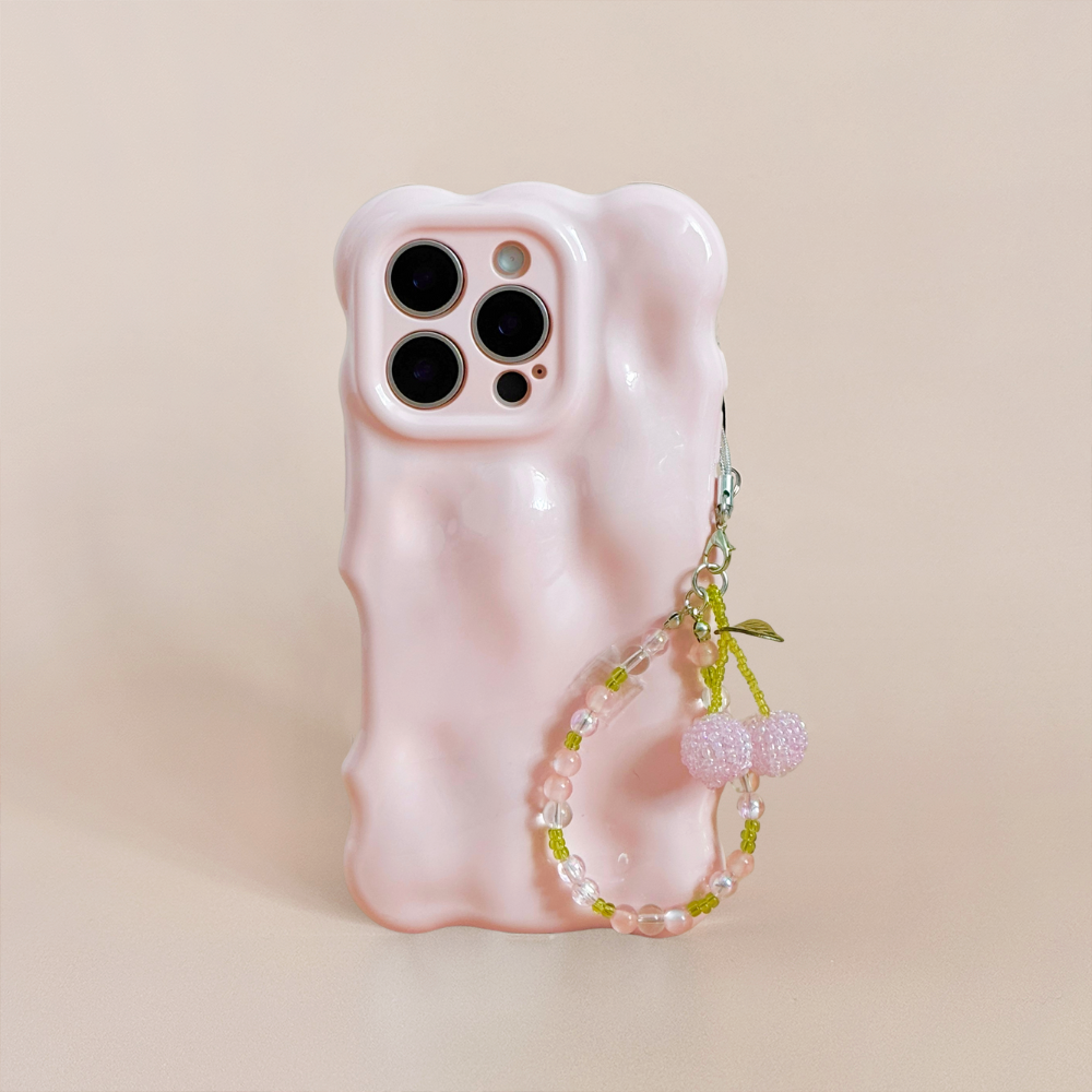 Phone Charm - Pink Cherry