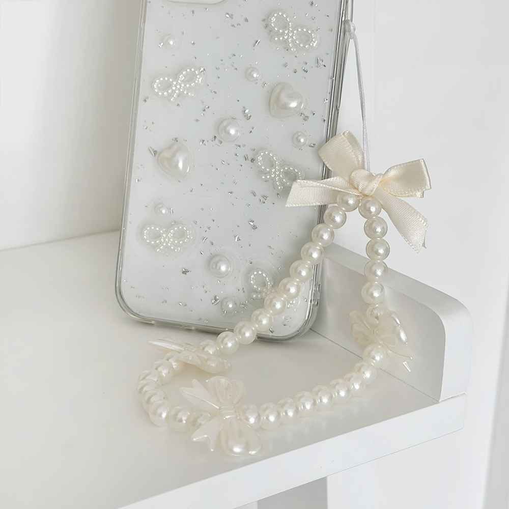 Boncuklu Telefon Askısı - Soft Girl Coquette