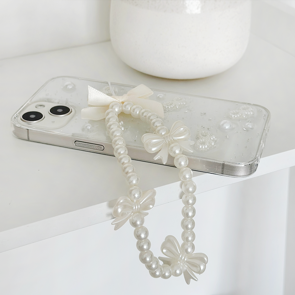 Boncuklu Telefon Askısı - Soft Girl Coquette