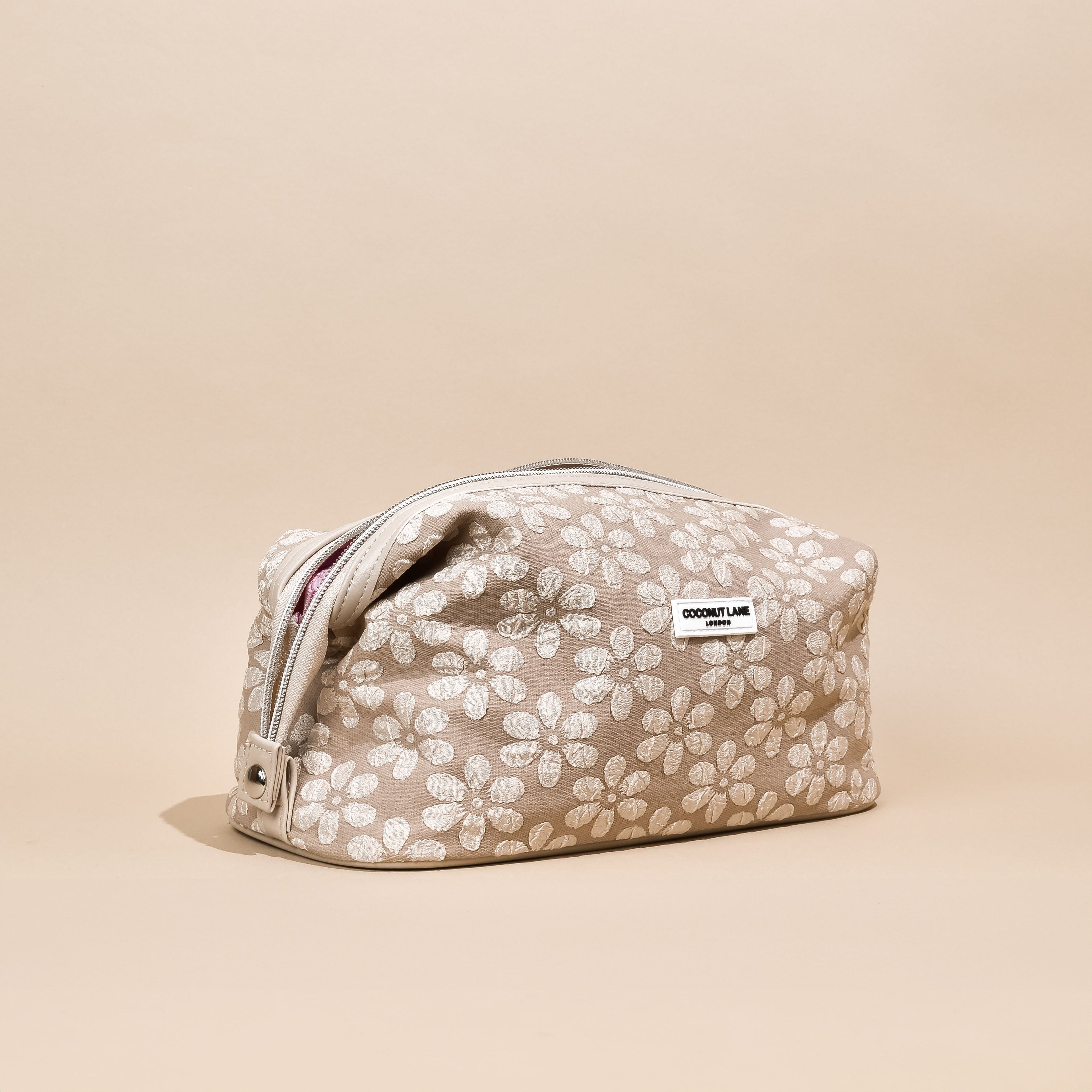 Genişletilebilir Makyaj Çantası - Mocha Çiçeği