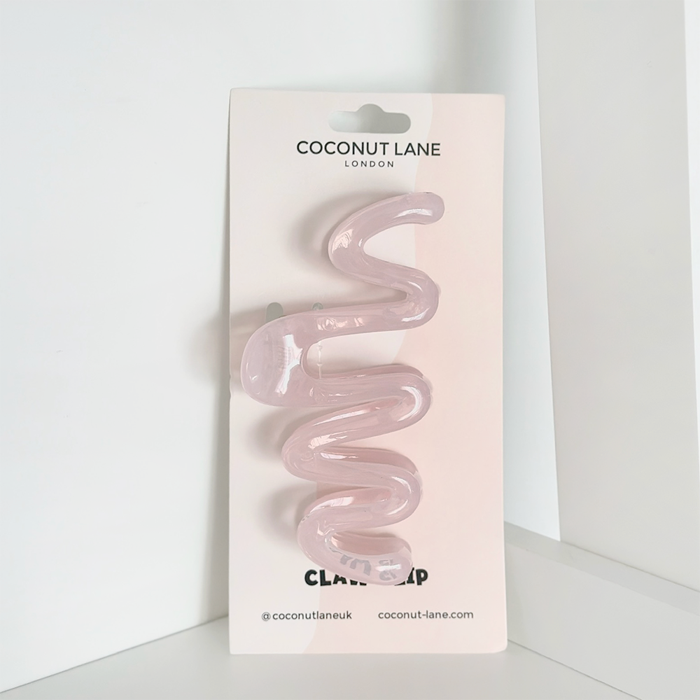Squiggle Claw Clip - Pink
