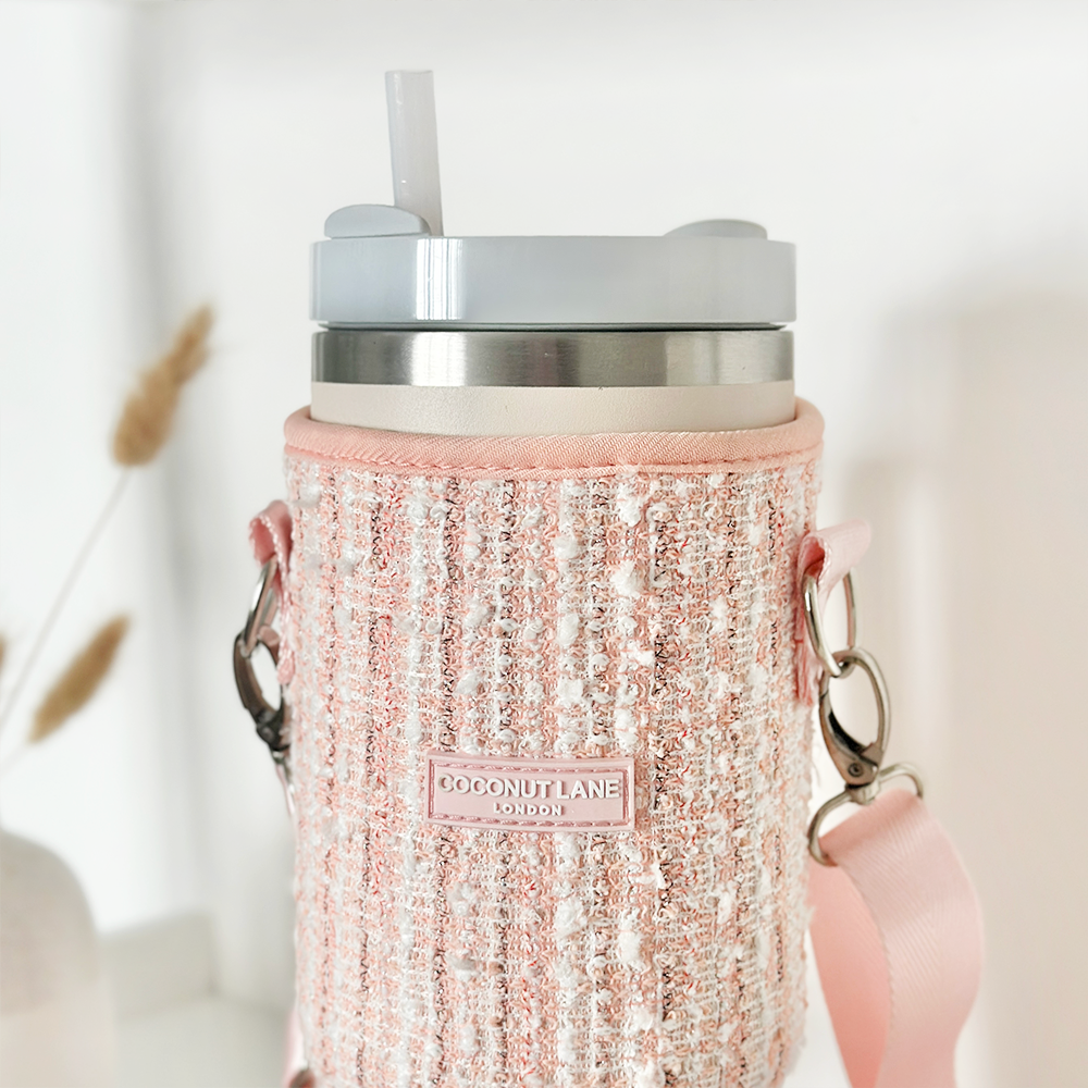 Tumbler Carry Case - Pink Textured Tweed
