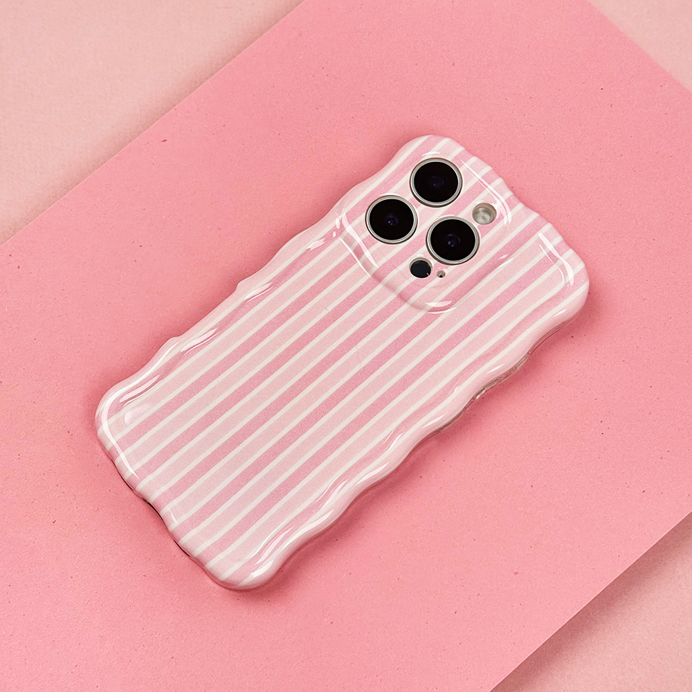 Wavy Phone Case - Powder Stripes