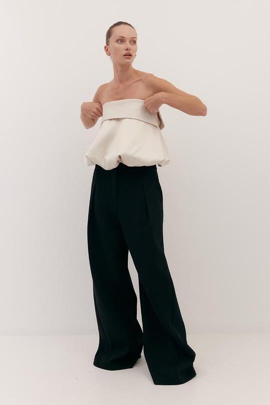 Puff-Shaped Bow-Tail Tube Top