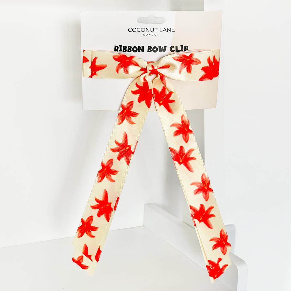 Ribbon Bow Clip - Island Girl Ibiza Lily