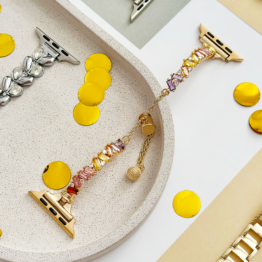 Riviera Kristal Apple Watch Kayışı - Altın