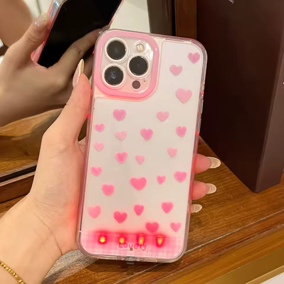 Vibrant LED Heart Phone Case for iPhone