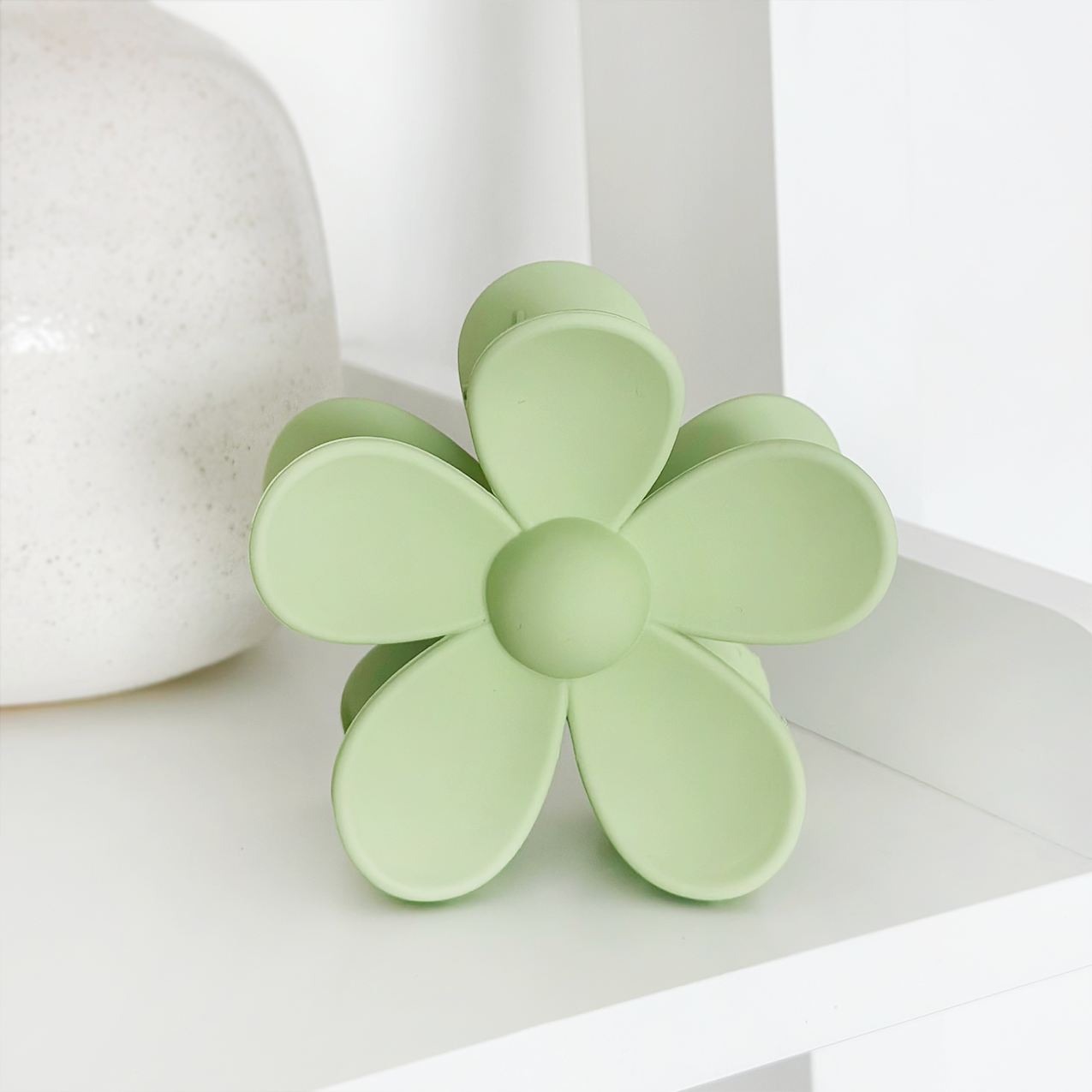 Çiçek Şekilli Klips - Yeşil