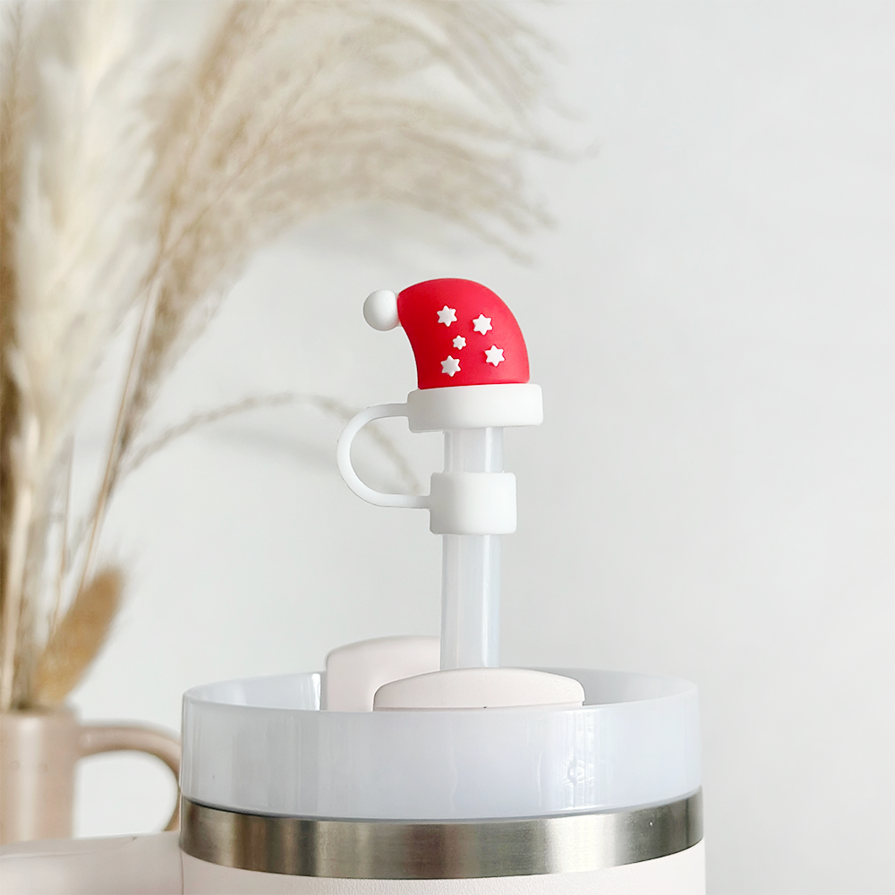 Santa Hat Straw Cover