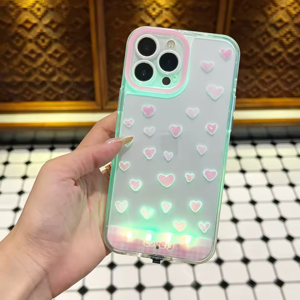 Vibrant LED Heart Phone Case for iPhone