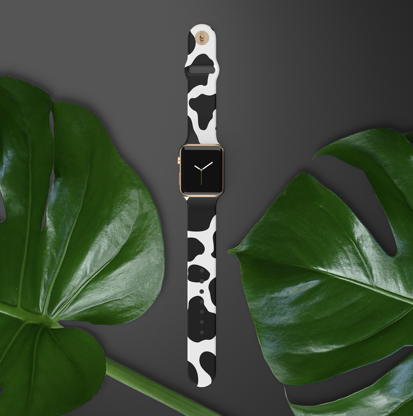 İnek figürlü Apple Watch kayışı