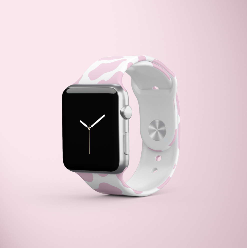 Pembe İnek Apple Watch Kayışı