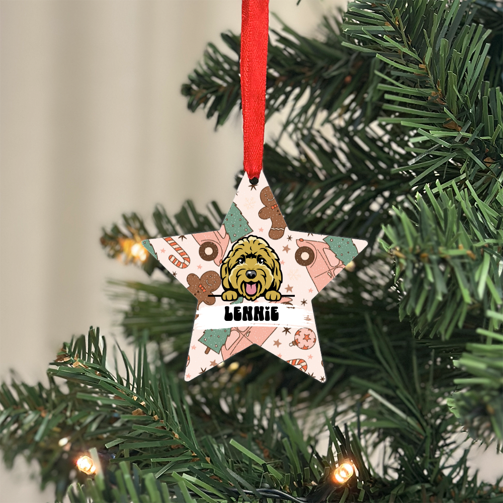 Kişiselleştirilmiş Köpek Noel Süsü - Yıldız