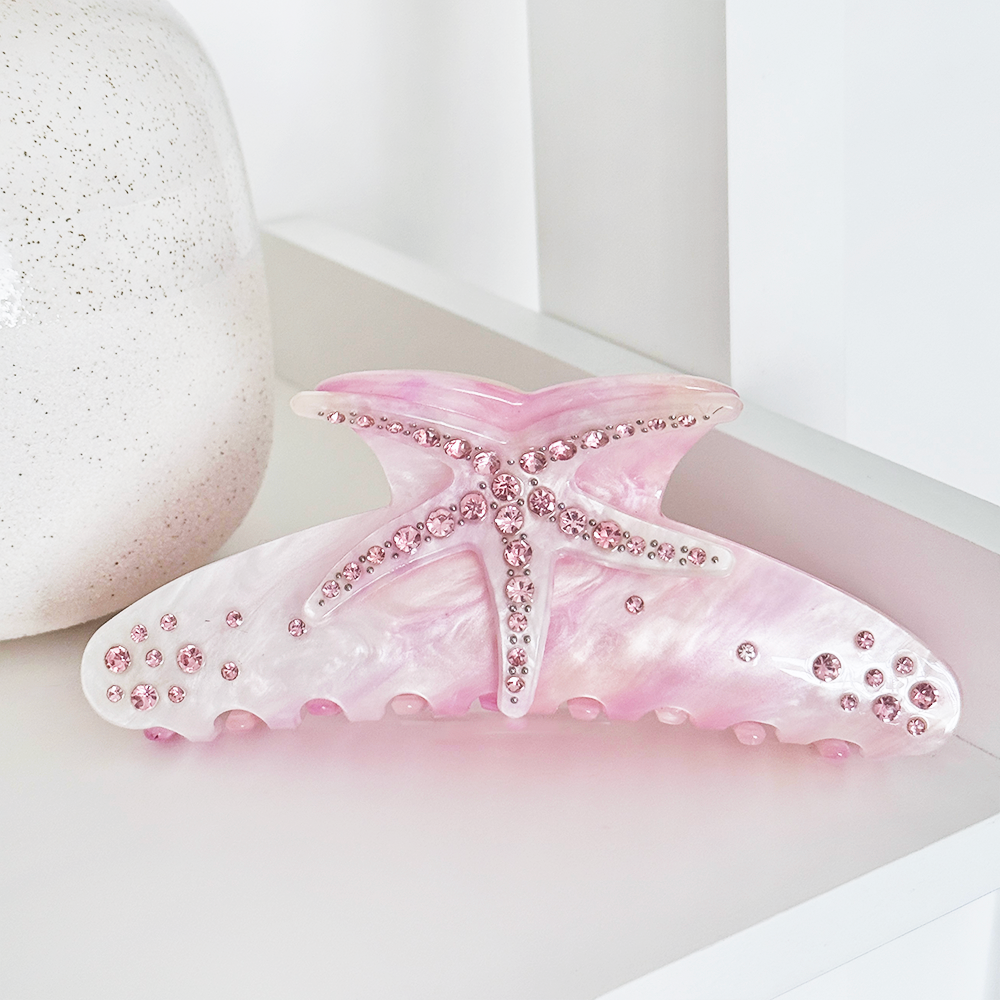 Starfish Claw Clip - Pink Beach