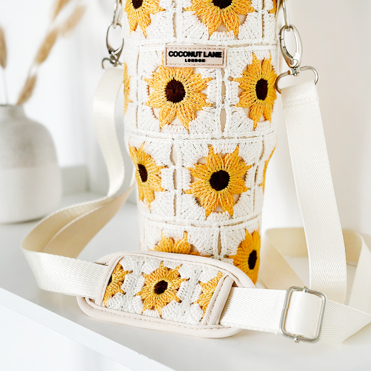 Tumbler Carry Case - Sunflower Crochet