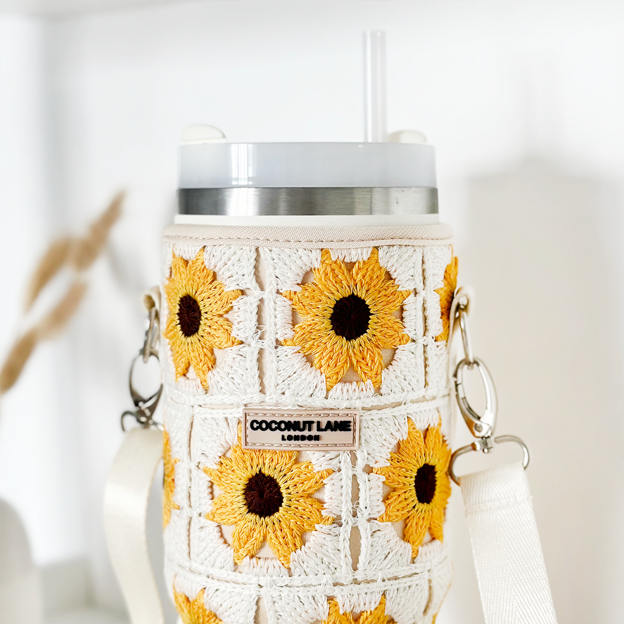 Tumbler Carry Case - Sunflower Crochet