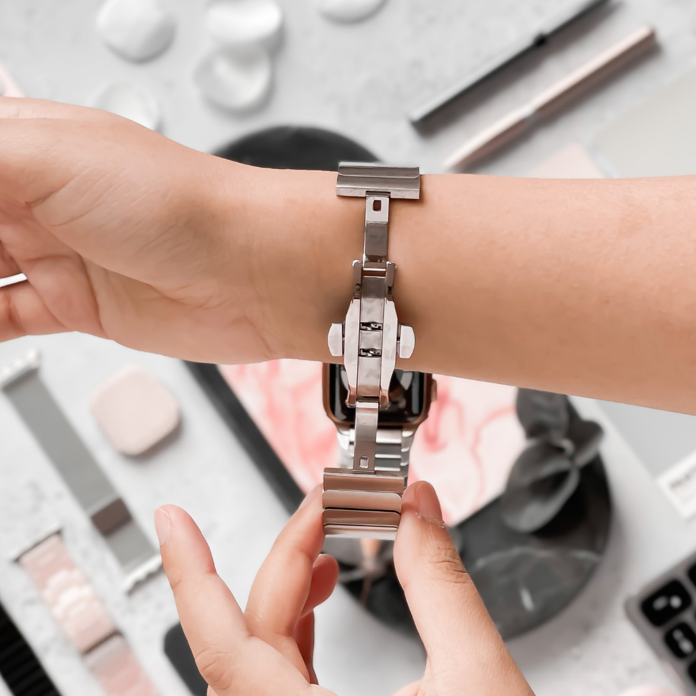 Slinky Apple Watch Strap - Silver