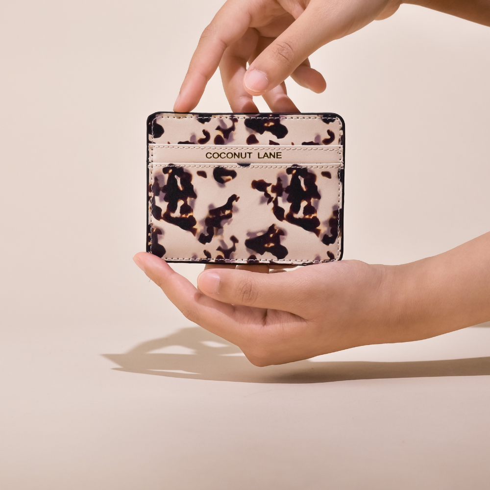 Fildişi Kaplumbağa Desenli Kart Tutucu