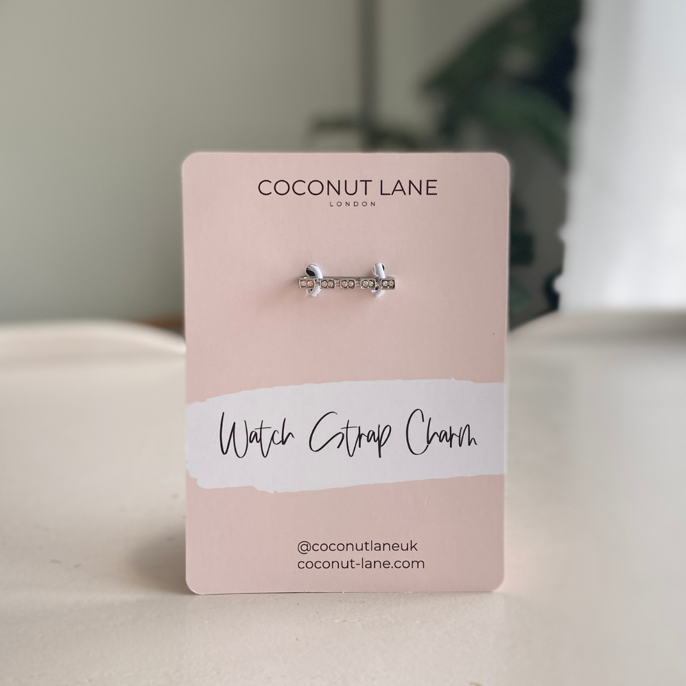 Saat Kayışı Süsü - Gümüş Elmas Bağlantı Parçası