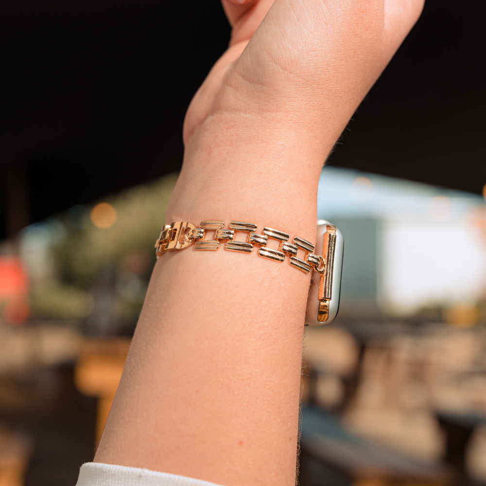 Kare Altın Bileklik Apple Watch Kayışı