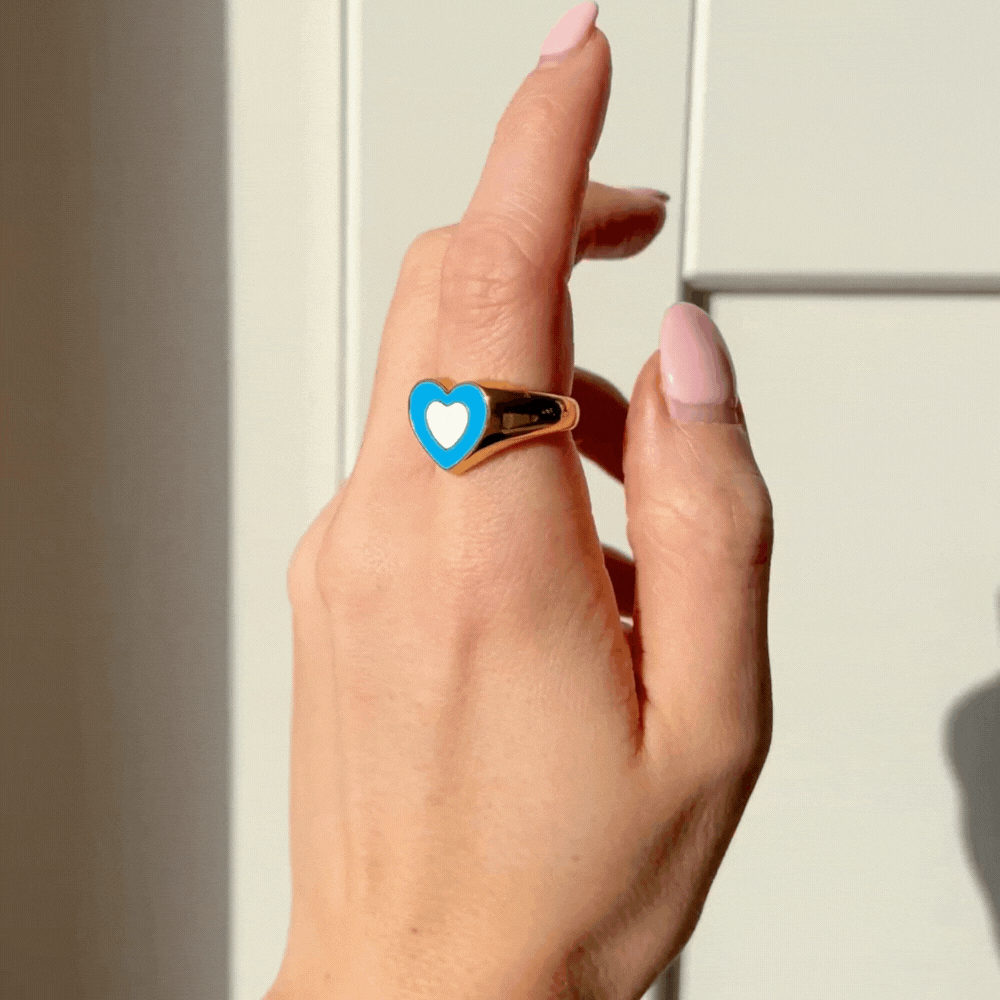 Blue Heart Ring