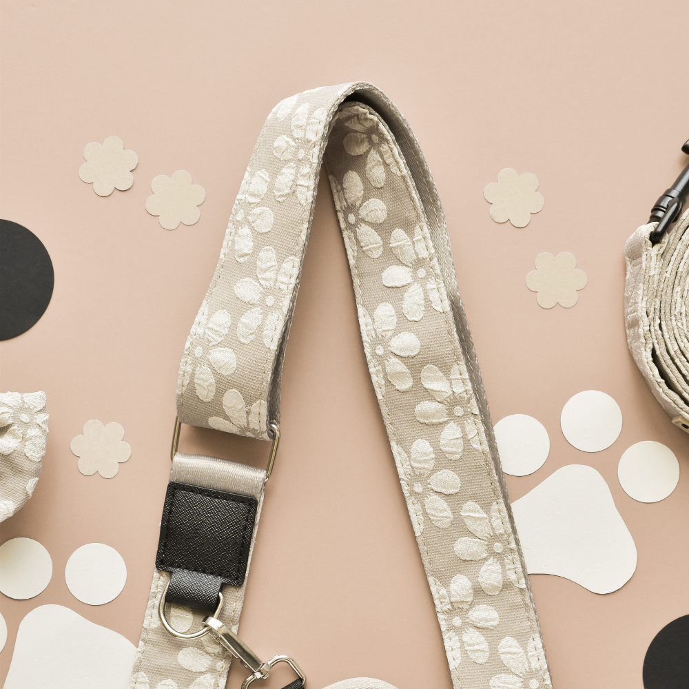 Köpek Gezdirme Çantası Seti - Mocha Çiçeği