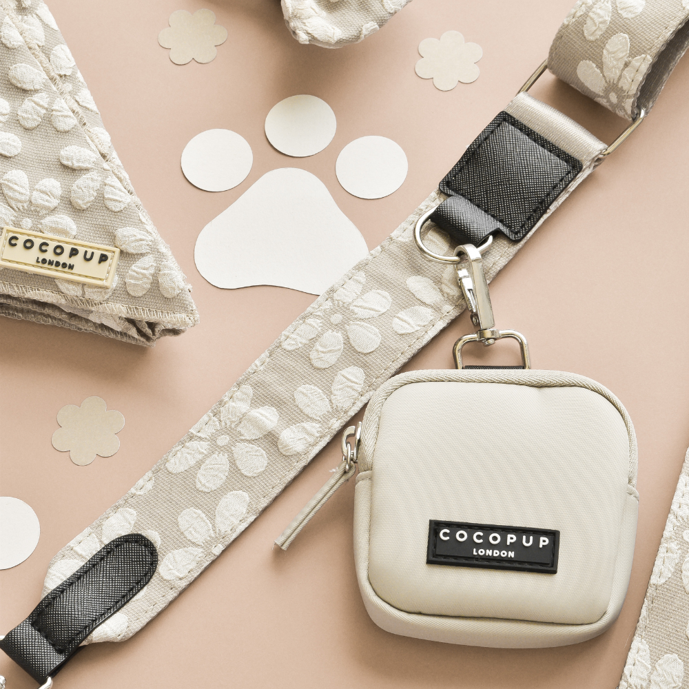 Köpek Gezdirme Çantası Seti - Mocha Çiçeği