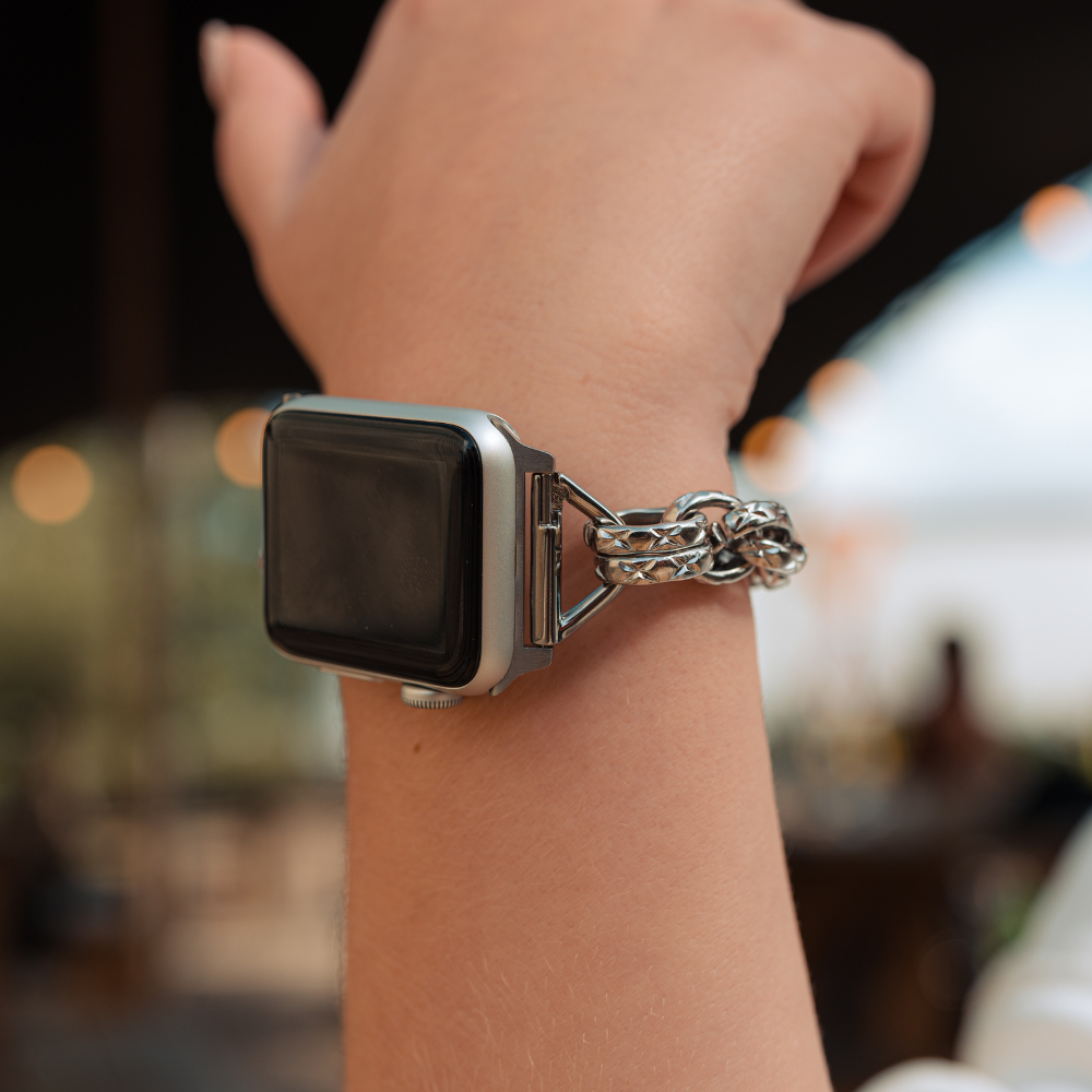 Zincir Bileklik Apple Watch Kayışı - Gümüş