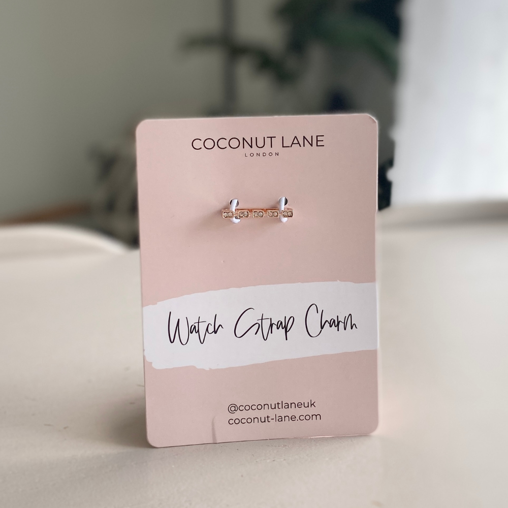 Watch Strap Charm - Rose Gold Diamante Link
