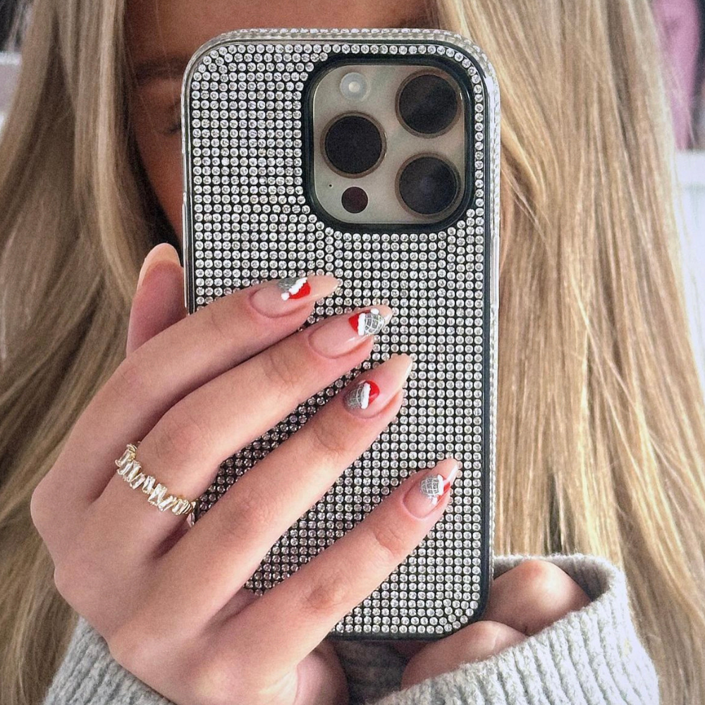 Disco Sparkle Phone Case - Silver